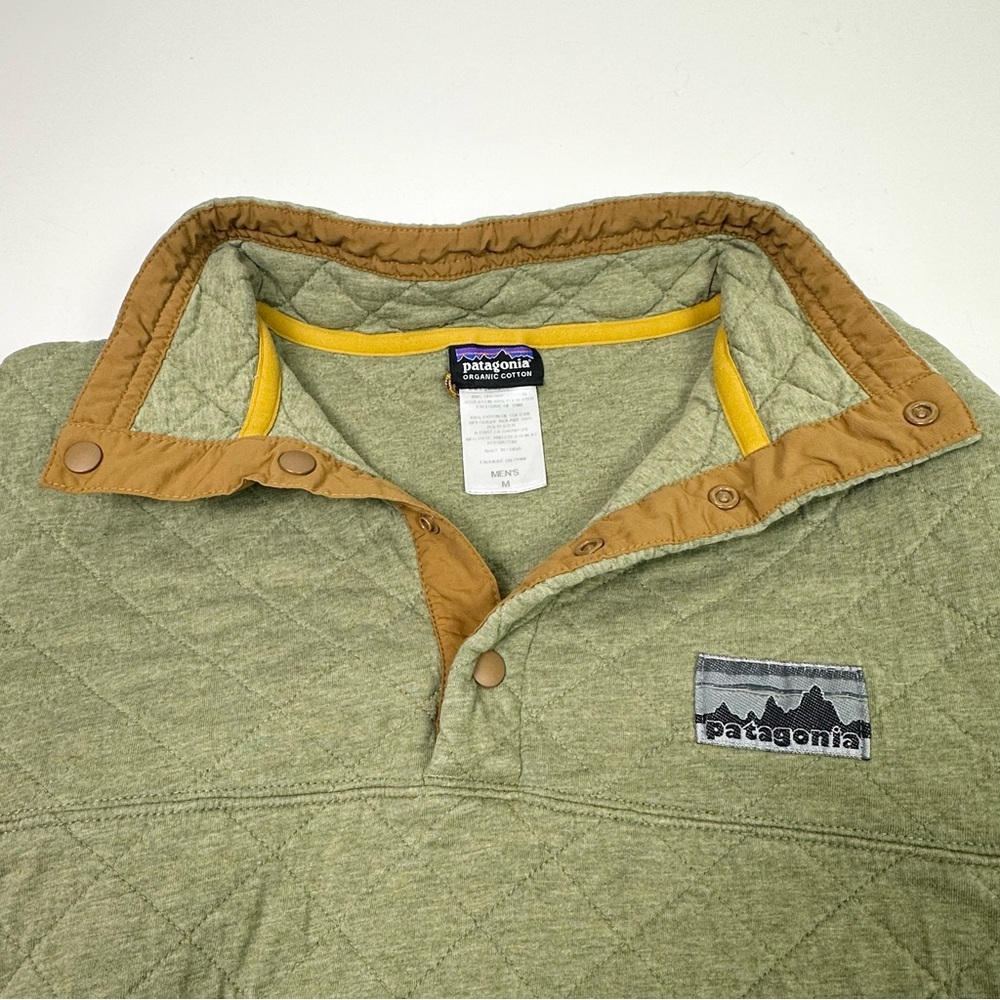 Patagonia Men’s 40th Anniversary Organic Cotton Snap T Pullover Fatigue Green M - Picture 6 of 9